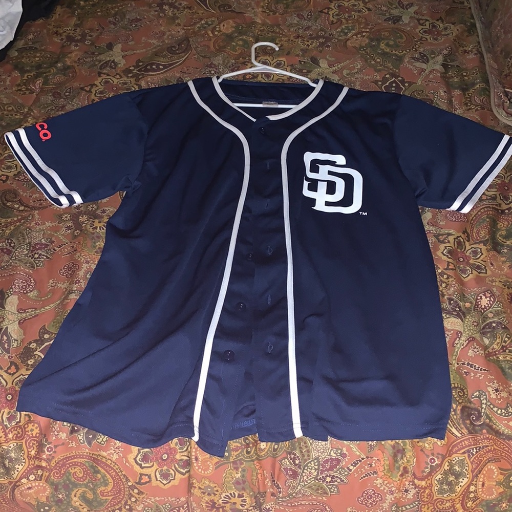 Never worn, navy hundley padres jersey. Size xl.